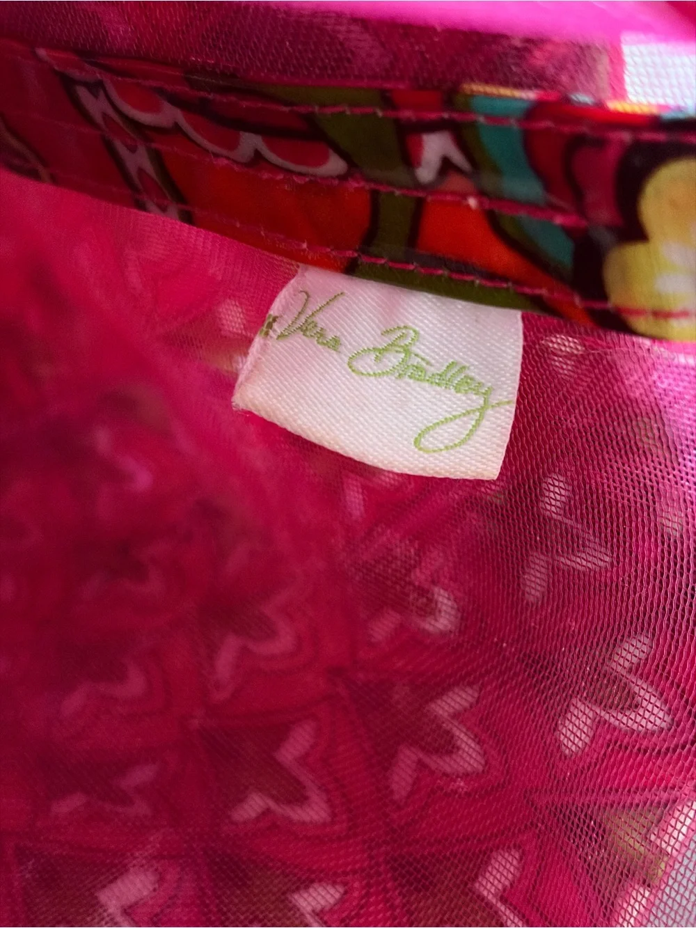 Vera Bradley Pink Floral Paisley Mesh Shower Caddy Tote